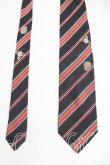 画像2: ヴィヴィアンウエストウッド MAN 中古 / レジメンタルオーブピンネクタイ  黒ｘ赤  H-25-10-19-119-gd-OD-ZH (2)