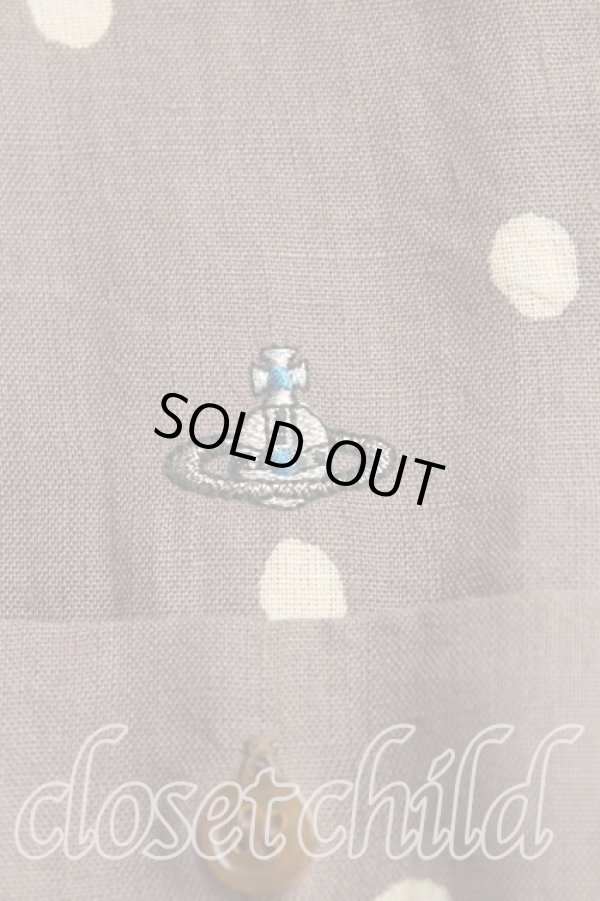 画像6: ヴィヴィアンウエストウッド MAN 中古 / T.F.T.Lスカルペイズリー切替開襟シャツ 44（メンズS相当） 茶  H-25-10-19-013-bl-OD-ZH (6)