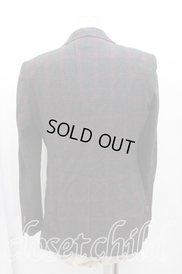 画像2: ヴィヴィアンウエストウッド MAN 中古 / 格子チェックジャケット 46（メンズM相当） ボルドー  H-25-10-19-002-jc-OD-ZH (2)