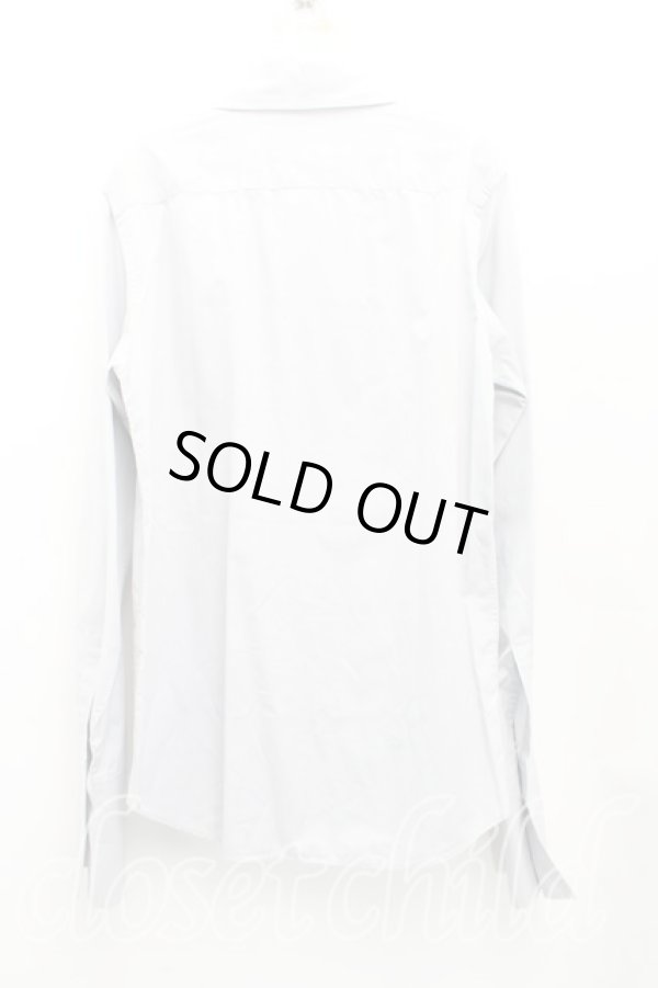 画像2: ヴィヴィアンウエストウッド MAN 中古 / カラーオーブ刺繍高襟カフスシャツ 46（メンズM相当） 灰  H-25-10-19-016-bl-OD-ZH (2)