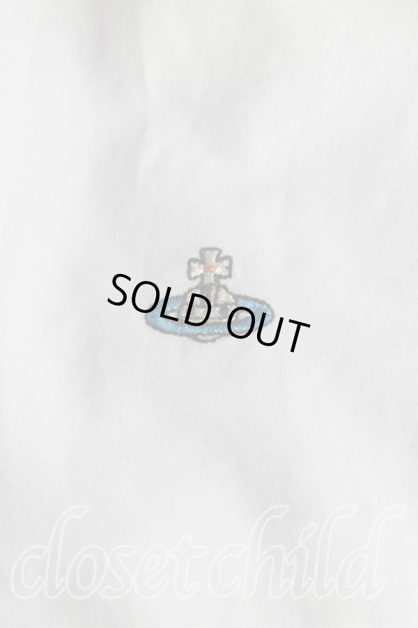 画像8: ヴィヴィアンウエストウッド MAN 中古 / カラーオーブ刺繍高襟カフスシャツ 46（メンズM相当） 灰  H-25-10-19-016-bl-OD-ZH (8)