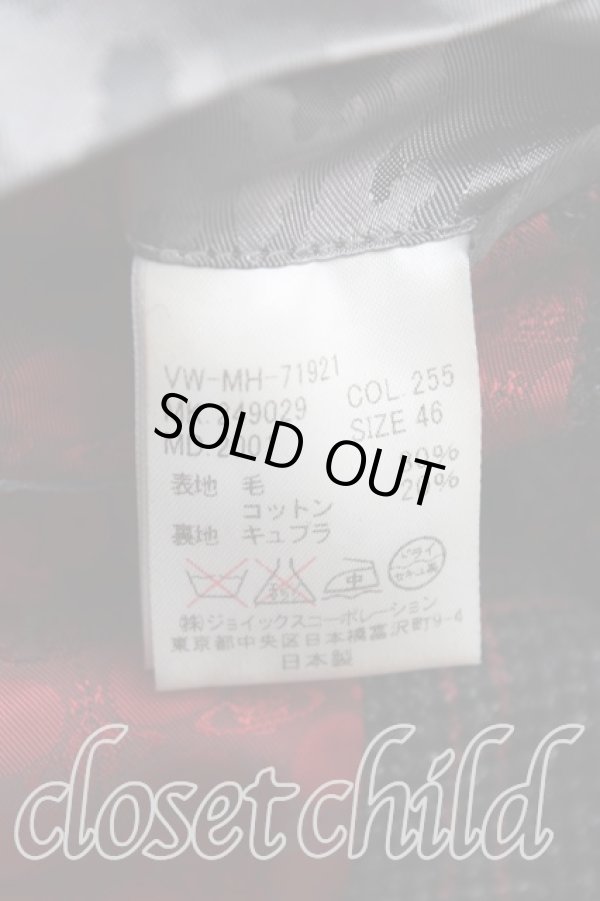 画像4: ヴィヴィアンウエストウッド MAN 中古 / 格子チェックジャケット 46（メンズM相当） ボルドー  H-25-10-19-002-jc-OD-ZH (4)