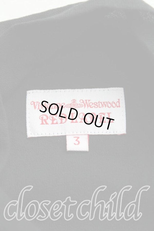 画像3: ヴィヴィアンウエストウッド 中古 / フロントフリルシフォンシャツ 3（11号相当） 黒  H-25-10-19-017-bl-OD-ZH (3)