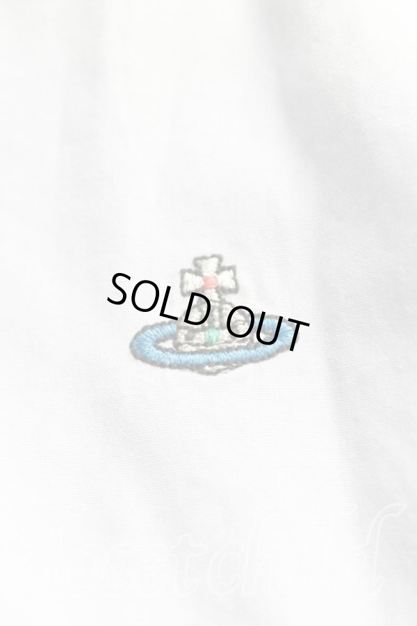 画像6: ヴィヴィアンウエストウッド MAN 中古 / カラーオーブ刺繍高襟カフスシャツ 48（メンズL相当） 灰  H-25-10-19-018-bl-OD-ZH (6)