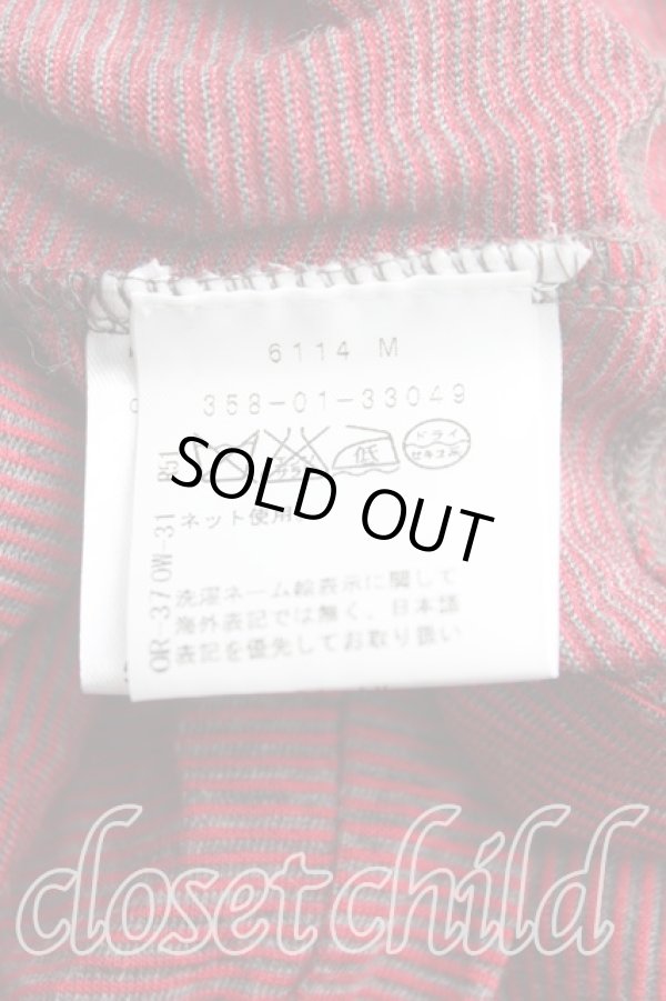 画像4: ANGLOMANIA 中古 / ボーダー変形カットソー M 赤  H-25-10-26-020-to-IN-ZH (4)