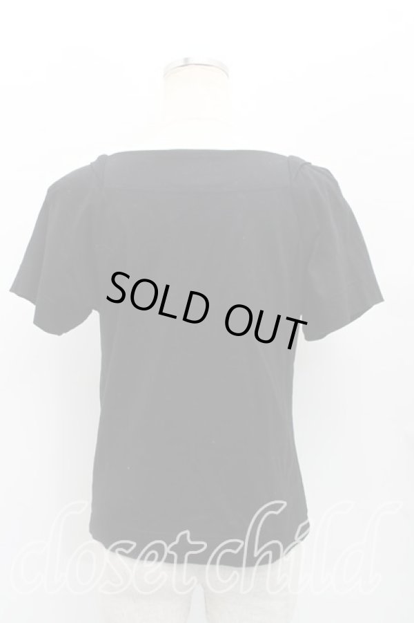 画像2: ヴィヴィアンウエストウッド 中古 / 単色オーブ刺繍半袖カットソー 00(ワンサイズ) 黒  H-25-10-26-022-to-OD-ZH (2)