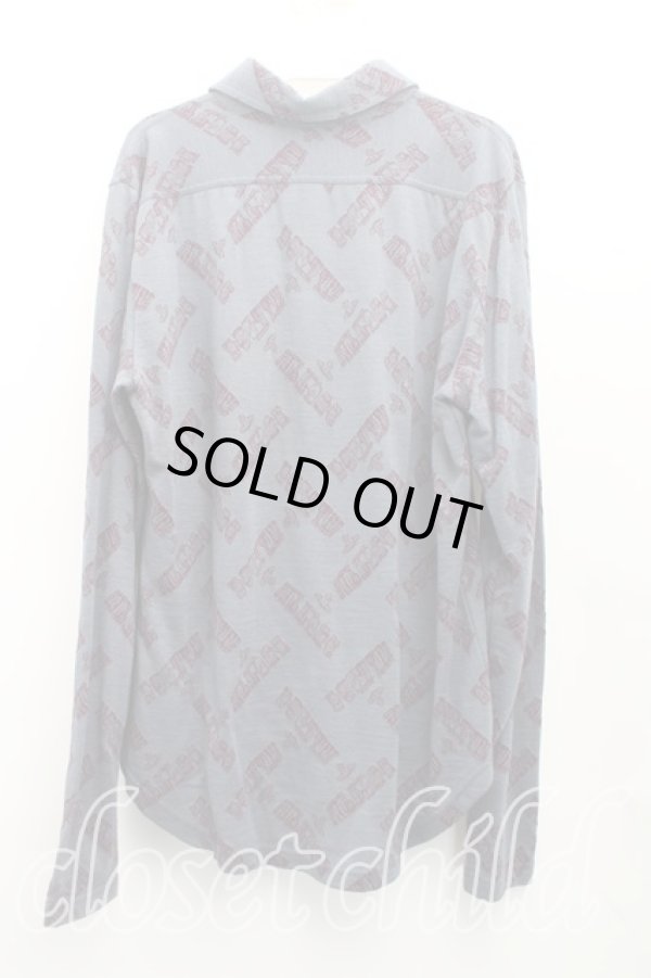 画像2: ヴィヴィアンウエストウッド MAN 中古 / ロゴ総柄ポロカットソー XL 灰  H-25-10-26-026-to-OD-ZH (2)