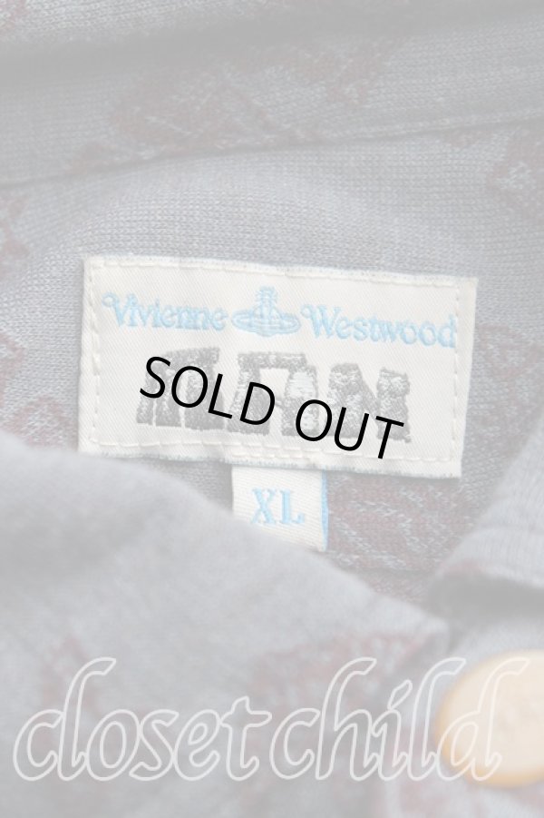 画像3: ヴィヴィアンウエストウッド MAN 中古 / ロゴ総柄ポロカットソー XL 灰  H-25-10-26-026-to-OD-ZH (3)