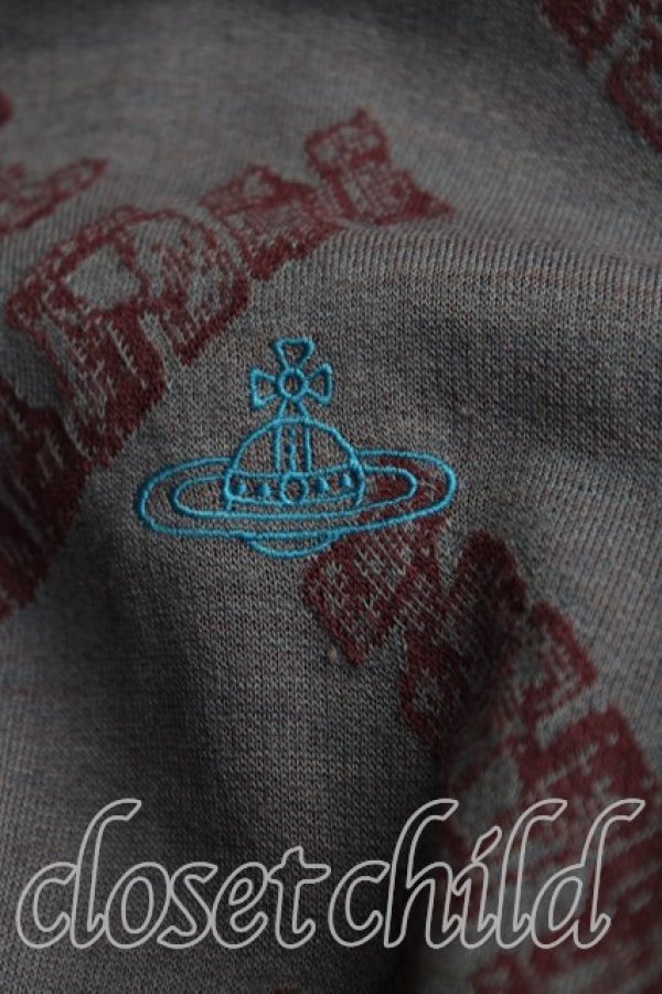 画像6: ヴィヴィアンウエストウッド MAN 中古 / ロゴ総柄ポロカットソー XL 灰  H-25-10-26-026-to-OD-ZH (6)