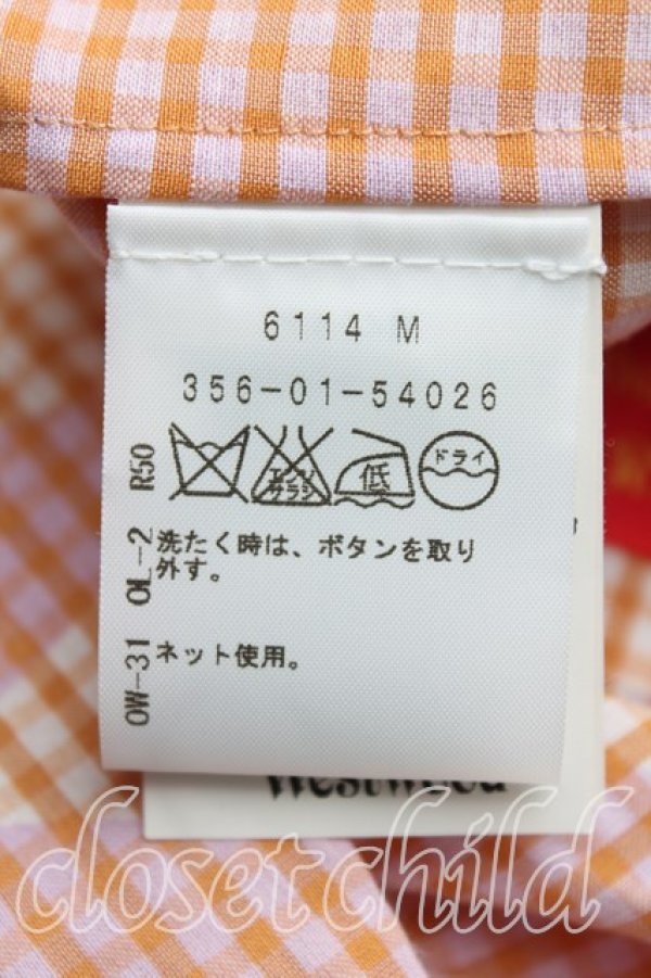 画像4: ヴィヴィアンウエストウッド 中古 / 総柄シャツワンピース 40(9号相当) ピンク×オレンジ  H-25-10-26-003-op-IN-ZH (4)