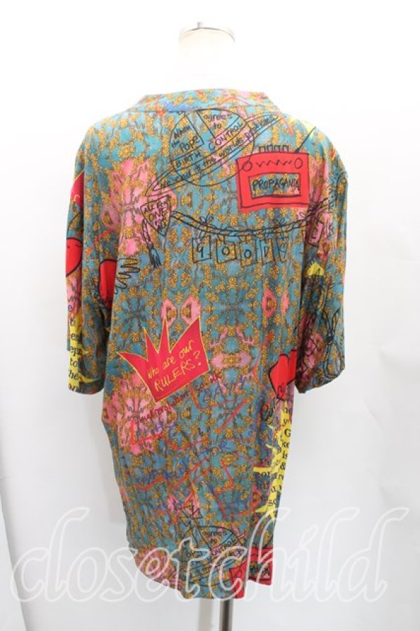 画像2: ヴィヴィアンウエストウッド 中古 / ティーガーデンカットソー 48(メンズL相当) 青  H-25-10-26-030-to-OD-ZH (2)