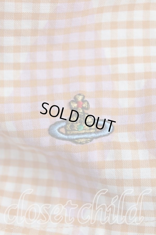 画像6: ヴィヴィアンウエストウッド 中古 / 総柄シャツワンピース 40(9号相当) ピンク×オレンジ  H-25-10-26-003-op-IN-ZH (6)