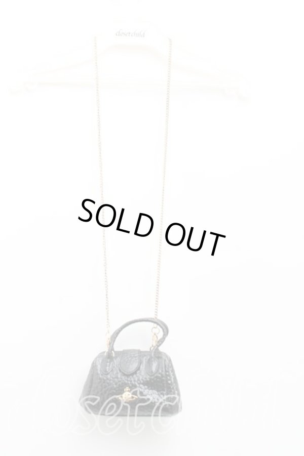 画像4: ヴィヴィアンウエストウッド 中古 / チェーンショルダーミニバッグ  黒  H-25-10-26-036-ba-IN-ZH (4)