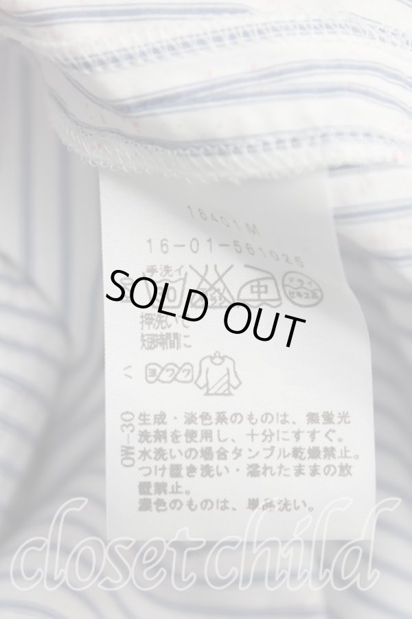 画像4: ヴィヴィアンウエストウッド 中古 / ストライプシャツワンピース 2（9号） 青ｘ白  H-25-10-26-004-op-OD-ZH (4)