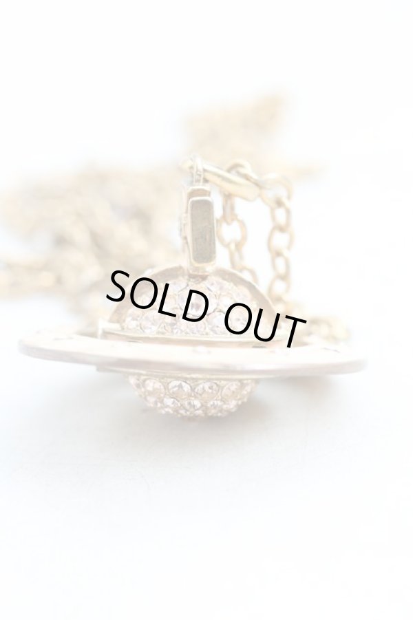 画像2: ヴィヴィアンウエストウッド 中古 / ペイブ3Ｄスモールオーブネックレス  ゴールド×ピンク  H-25-10-26-044-nl-IN-ZH (2)