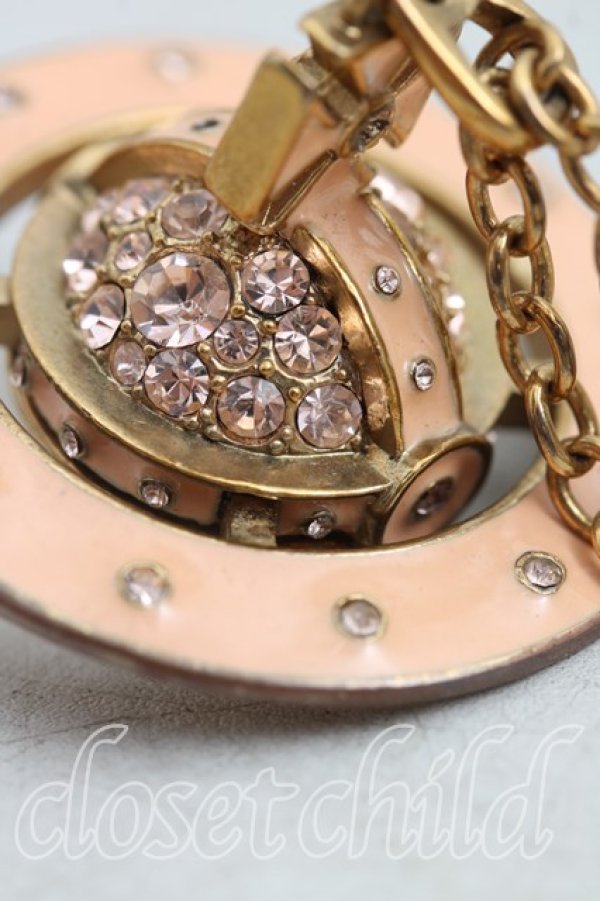 画像5: ヴィヴィアンウエストウッド 中古 / ペイブ3Dスモールオーブネックレス  ゴールド×ピンク  H-25-10-26-044-nl-IN-ZH (5)