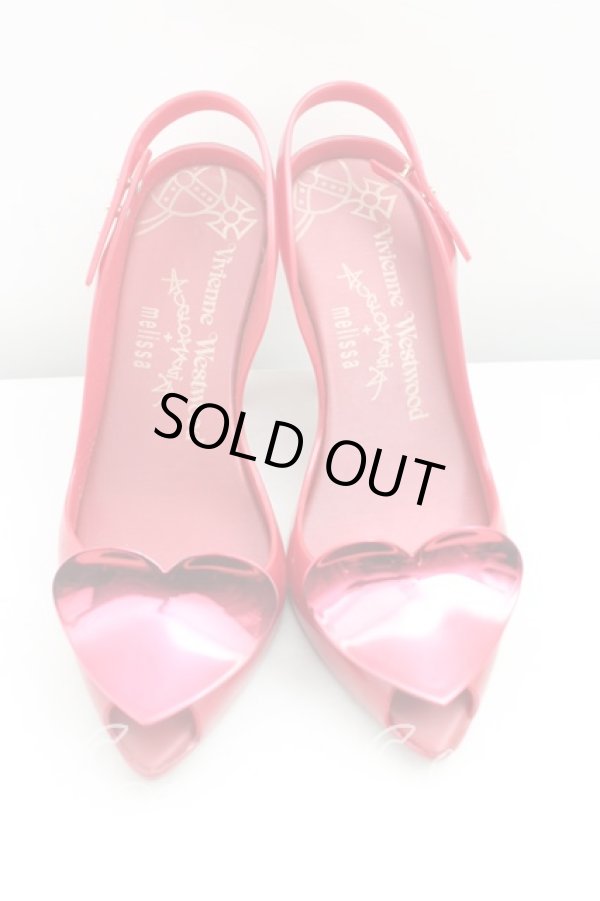 画像2: ヴィヴィアンウエストウッド×Melissa 中古 / Lady Dragon EU38(24〜24.5cm) 赤  H-25-10-26-048-sh-OD-ZH (2)