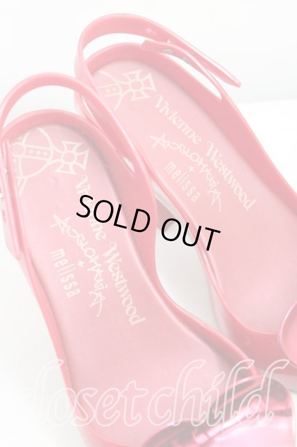 画像6: ヴィヴィアンウエストウッド×Melissa 中古 / Lady Dragon EU38(24〜24.5cm) 赤  H-25-10-26-048-sh-OD-ZH (6)