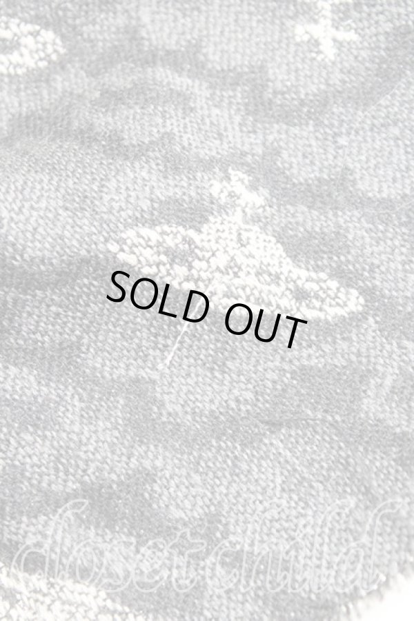 画像2: ヴィヴィアンウエストウッド 中古 / ラメオーブマフラー  灰  H-25-10-26-050-gd-OD-ZH (2)