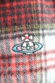 画像2: ヴィヴィアンウエストウッド 中古 / タータンチェックマフラー  赤x灰  H-25-10-26-051-gd-OD-ZH (2)