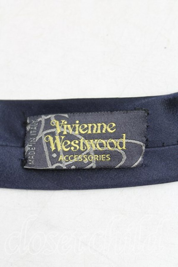 画像3: ヴィヴィアンウエストウッド MAN 中古 / STOP CLIMATE ネクタイ  紺  H-25-10-26-065-gd-OD-ZH (3)