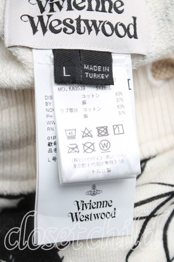 画像4: ヴィヴィアンウエストウッド 中古 / HOUSE OF CARDスウェットパンツ L 生成  H-25-10-26-006-pa-OD-ZH (4)