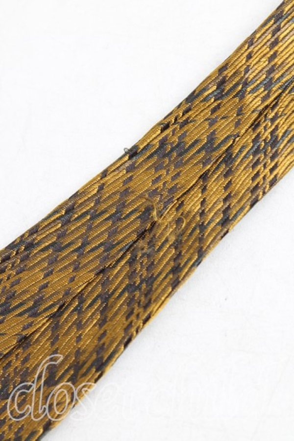 画像4: ヴィヴィアンウエストウッド MAN 中古 / 額縁刺繍ネクタイ  ゴールド  H-25-10-26-070-gd-OD-ZH (4)