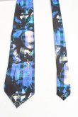 画像2: ヴィヴィアンウエストウッド MAN 中古 / ロゴpt総柄ネクタイ  青x黒  H-25-10-26-071-gd-OD-ZH (2)