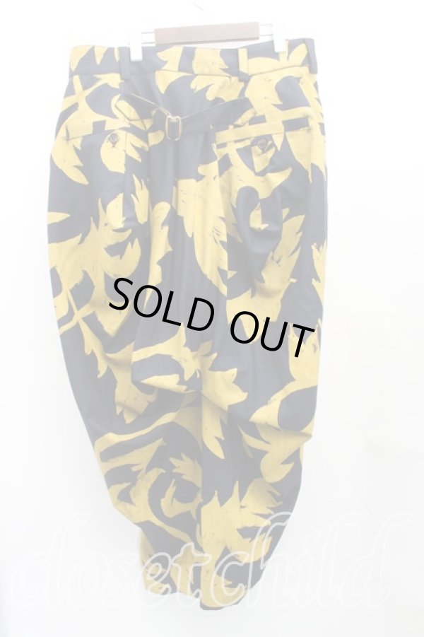 画像2: ヴィヴィアンウエストウッド 中古 / 総柄パンツ 48(メンズL相当) 紺x黄色  H-25-10-26-007-pa-OD-ZH (2)