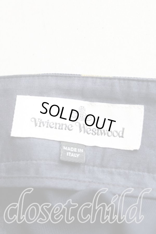 画像3: ヴィヴィアンウエストウッド 中古 / 総柄パンツ 48(メンズL相当) 紺x黄色  H-25-10-26-007-pa-OD-ZH (3)