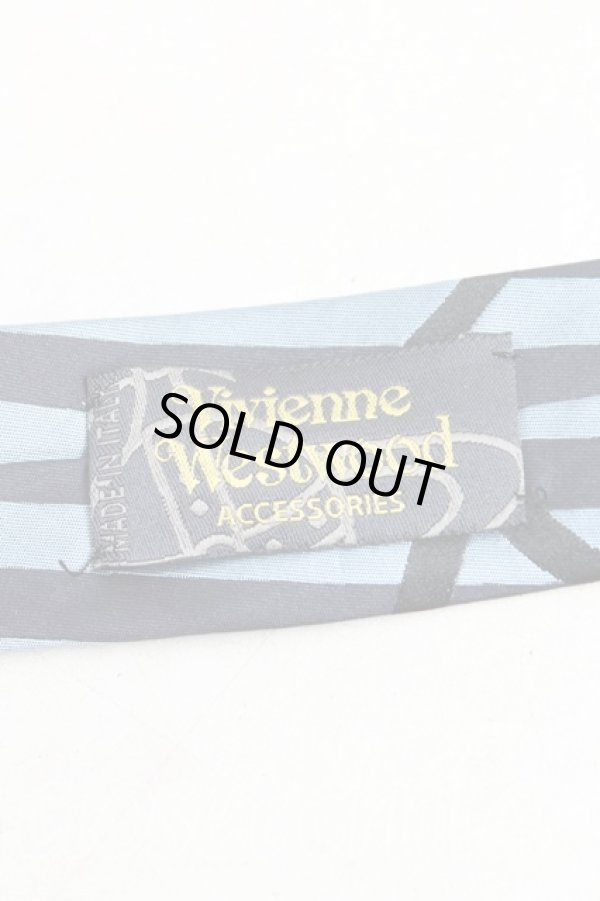 画像3: ヴィヴィアンウエストウッド MAN 中古 / オーブptストライプネクタイ  青x紺  H-25-10-26-078-gd-OD-ZH (3)