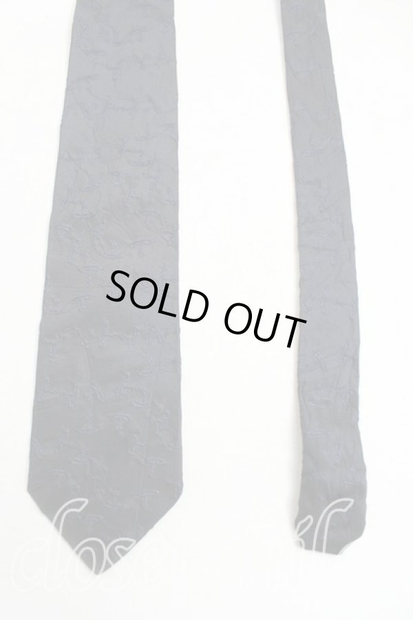 画像2: ヴィヴィアンウエストウッド MAN 中古 / オーブステッチネクタイ  黒  H-25-10-26-080-gd-OD-ZH (2)