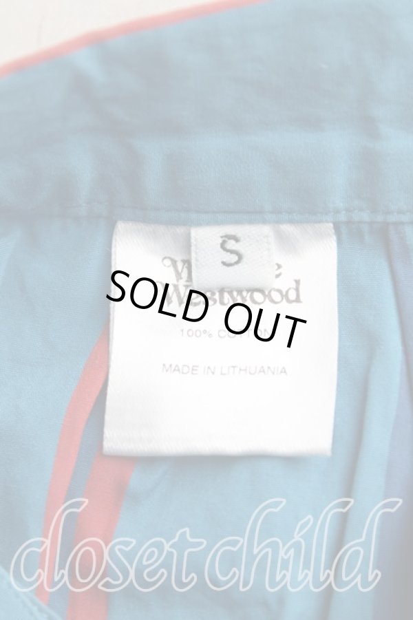 画像4: Worlds End 中古 / ストライプインナーパンツ S 青  H-25-10-26-008-pa-OD-ZH (4)