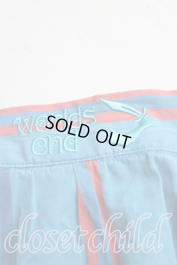 画像5: Worlds End 中古 / ストライプインナーパンツ S 青  H-25-10-26-008-pa-OD-ZH (5)