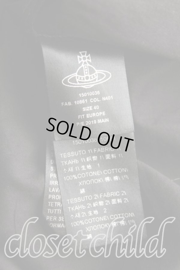 画像4: ANGLOMANIA 中古 / フリルカラー半袖シャツ 40(9号相当) 黒  H-25-10-26-011-bl-OD-ZH (4)