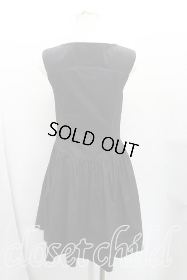 画像2: ヴィヴィアンウエストウッド 中古 / ハイカウントギャバジャンパースカート 01(9号) 黒  H-25-10-26-012-sk-OD-ZH (2)