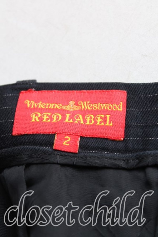画像3: ヴィヴィアンウエストウッド 中古 / ピンストライプマーメイドスカート 2(9号相当) 黒  H-25-10-26-013-sk-OD-ZH (3)