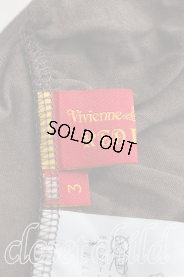 画像3: ヴィヴィアンウエストウッド 中古 / ネックレスpt半袖カットソー 3(11号相当) 茶  H-25-10-26-015-ts-IN-ZH (3)