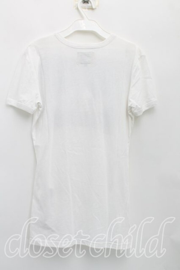 画像2: ANGLOMANIA 中古 / オーブスタンプptTシャツ S 白  H-25-10-26-017-ts-IN-ZH (2)