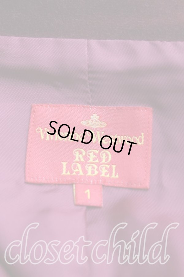 画像3: ヴィヴィアンウエストウッド 中古 / 別珍ダブルフロントジャケット 1(7号相当) 赤  H-25-10-26-002-jc-IN-ZH (3)