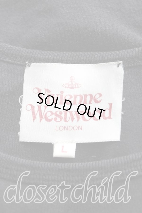 画像3: ヴィヴィアンウエストウッド 中古 / カラーオーブ刺繍Tシャツ L 黒  H-25-10-26-019-ts-OD-ZH (3)