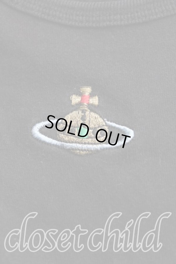 画像5: ヴィヴィアンウエストウッド 中古 / カラーオーブ刺繍Tシャツ L 黒  H-25-10-26-019-ts-OD-ZH (5)