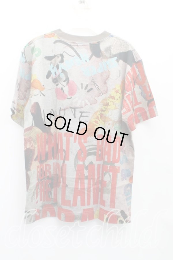 画像2: ヴィヴィアンウエストウッド 中古 / THE BIG ONEリラックスTシャツ 44(メンズ相当) 灰×マルチ  H-25-11-02-020-ts-IN-ZH (2)