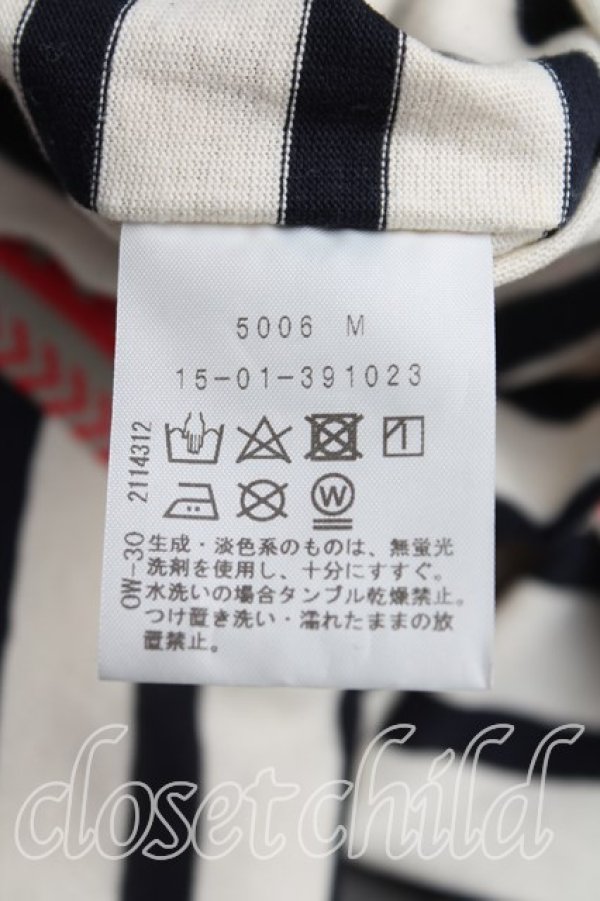 画像4: ANGLOMANIA 中古 / ボーダーロゴテープptカットソー 38(M相当) 白×黒  H-25-11-02-021-to-IN-ZH (4)