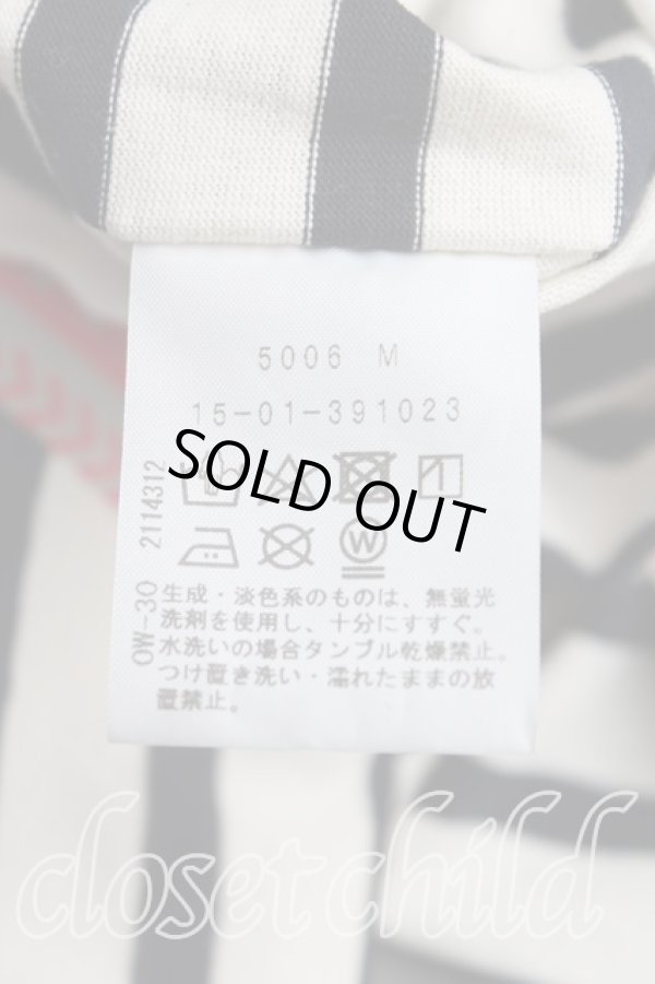 画像4: ANGLOMANIA 中古 / ボーダーロゴテープptカットソー 38(M相当) 白×黒  H-25-11-02-021-to-IN-ZH (4)