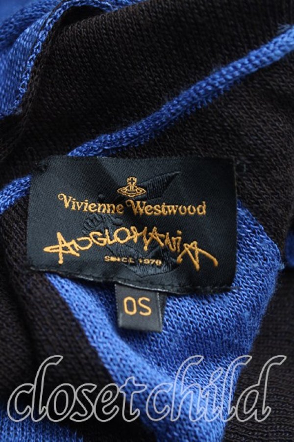 画像3: ヴィヴィアンウエストウッド 中古 / アスタリスク柄BIGカーディガン OS 青×黒  H-25-11-02-023-to-IN-ZH (3)