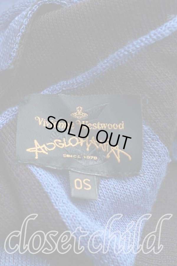 画像3: ヴィヴィアンウエストウッド 中古 / アスタリスク柄BIGカーディガン OS 青×黒  H-25-11-02-023-to-IN-ZH (3)