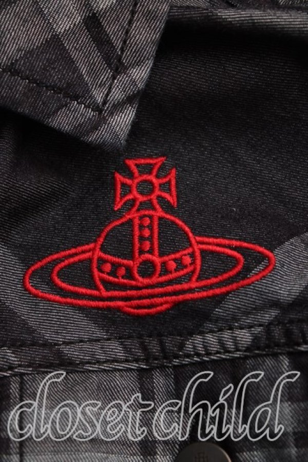 画像6: ヴィヴィアンウエストウッド 中古 / タータンチェックデニムジャケット 00(ワンサイズ) インディゴ  H-25-11-02-002-jc-OD-ZH (6)