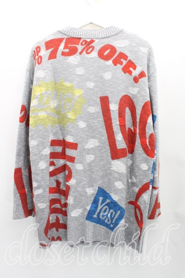 画像2: ヴィヴィアンウエストウッド 中古 / Blizzard Printニットプルオーバー 00(ワンサイズ) 灰  H-25-11-02-027-to-IN-ZH (2)