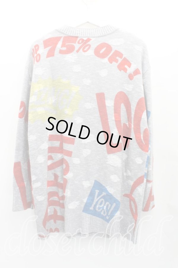 画像2: ヴィヴィアンウエストウッド 中古 / Blizzard Printニットプルオーバー 00（ワンサイズ） 灰  H-25-11-02-027-to-IN-ZH (2)